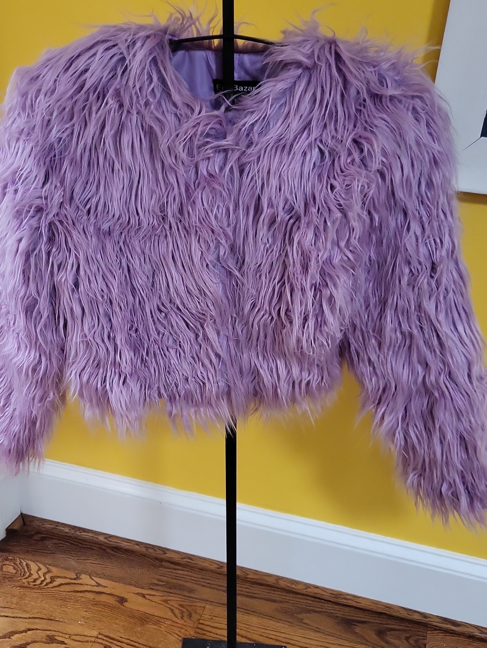 Bazar Deluxe Lavender Faux Fur Jacket - Women's, SMALL